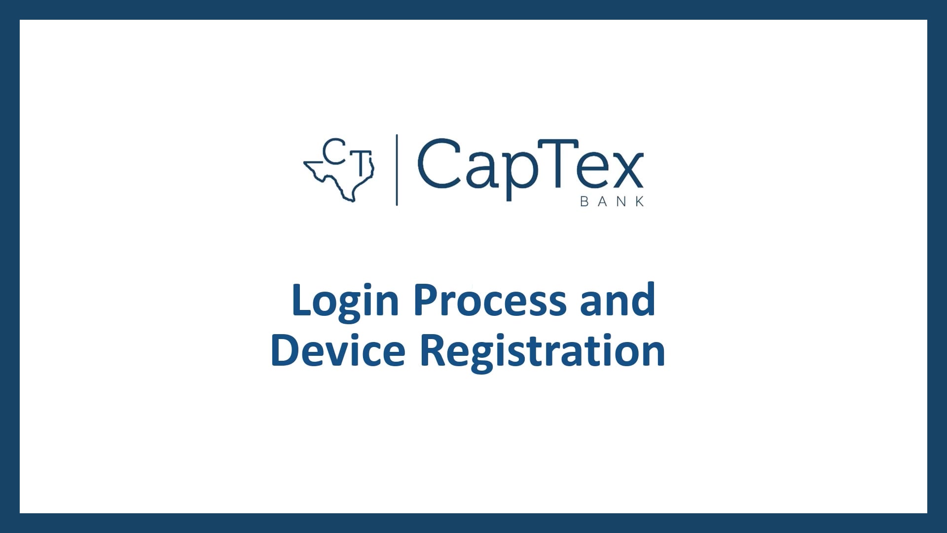 Login Process and Device Registration