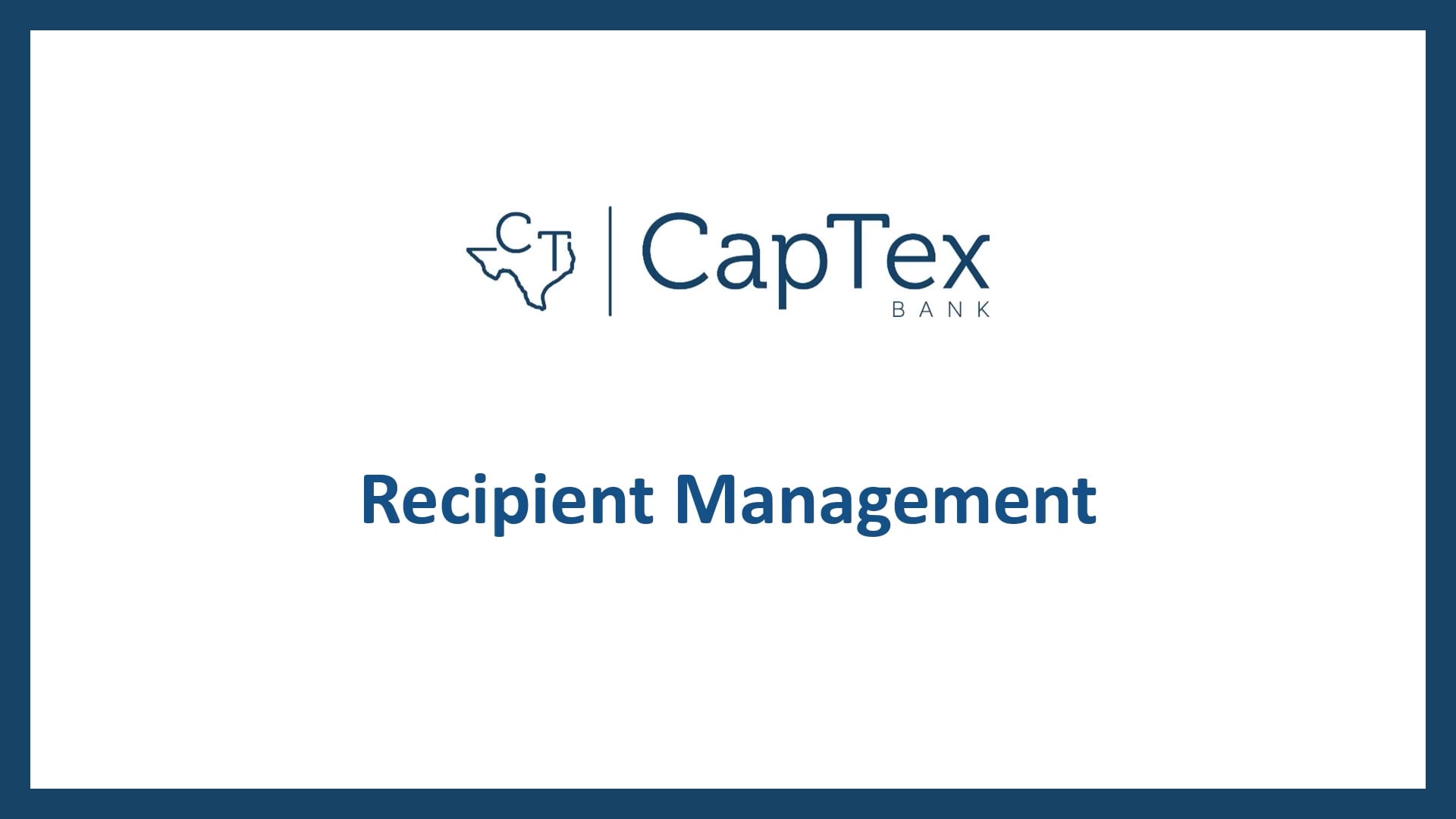 Recipient Management